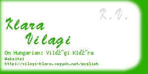 klara vilagi business card